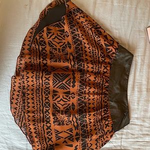 Adorable Tribal Brown/Black Mini Skirt